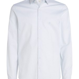 Twill Business Print Slim Shirt