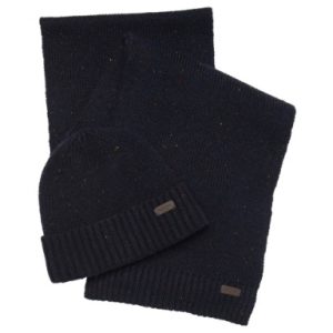Barbour Carlton Fleck Beanie Scarf Gift Set