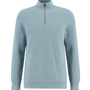 Cotton Half Zip Knitted Jumper