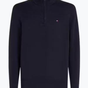 Essential Cotton Zip Mock
